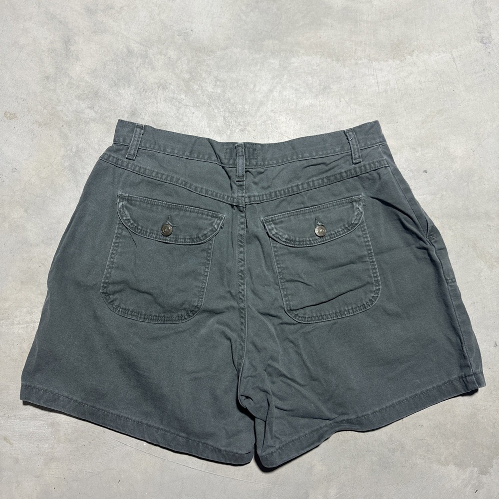 1990s Wrangler Jean Shorts Vintage Green Mom Shorts Size 16 Cotton USA Made